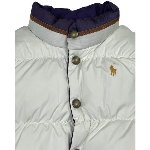 Ralph Lauren County Riders Jockey Vest Pony Reversible Down Vest Girl’s Medium - Picture 8 of 15